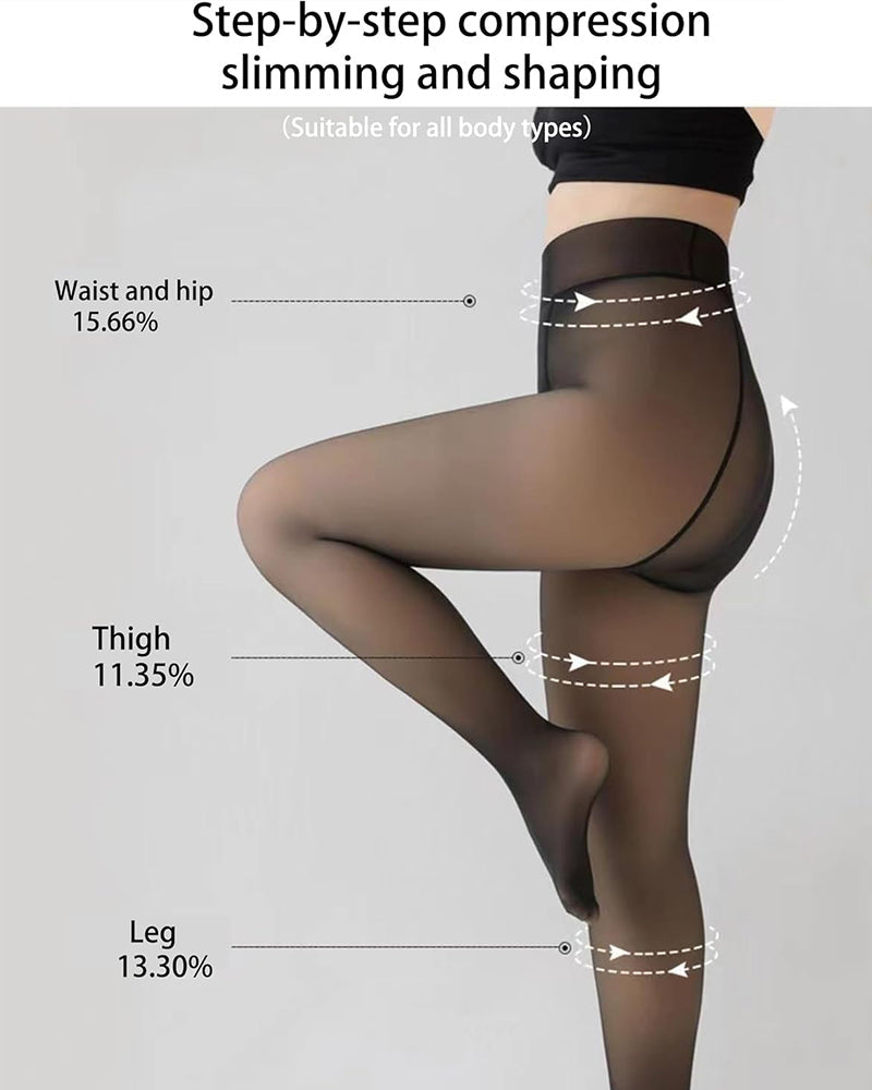 Cozy Magic Fleece Lined Tights ¨C Closed Foot | XS¨C3XL, Plus Size