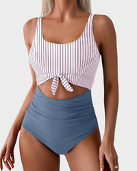 Striped grey blue