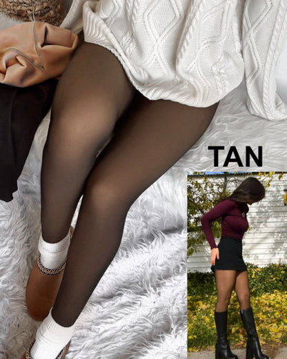 Cozy Magic Fleece Lined Tights ¨C Closed Foot | XS¨C3XL, Plus Size