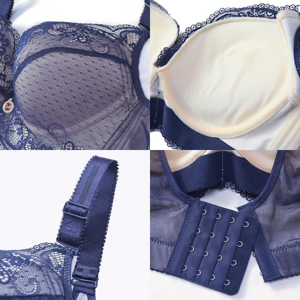 Lace Underwire Padded Push Up Bra