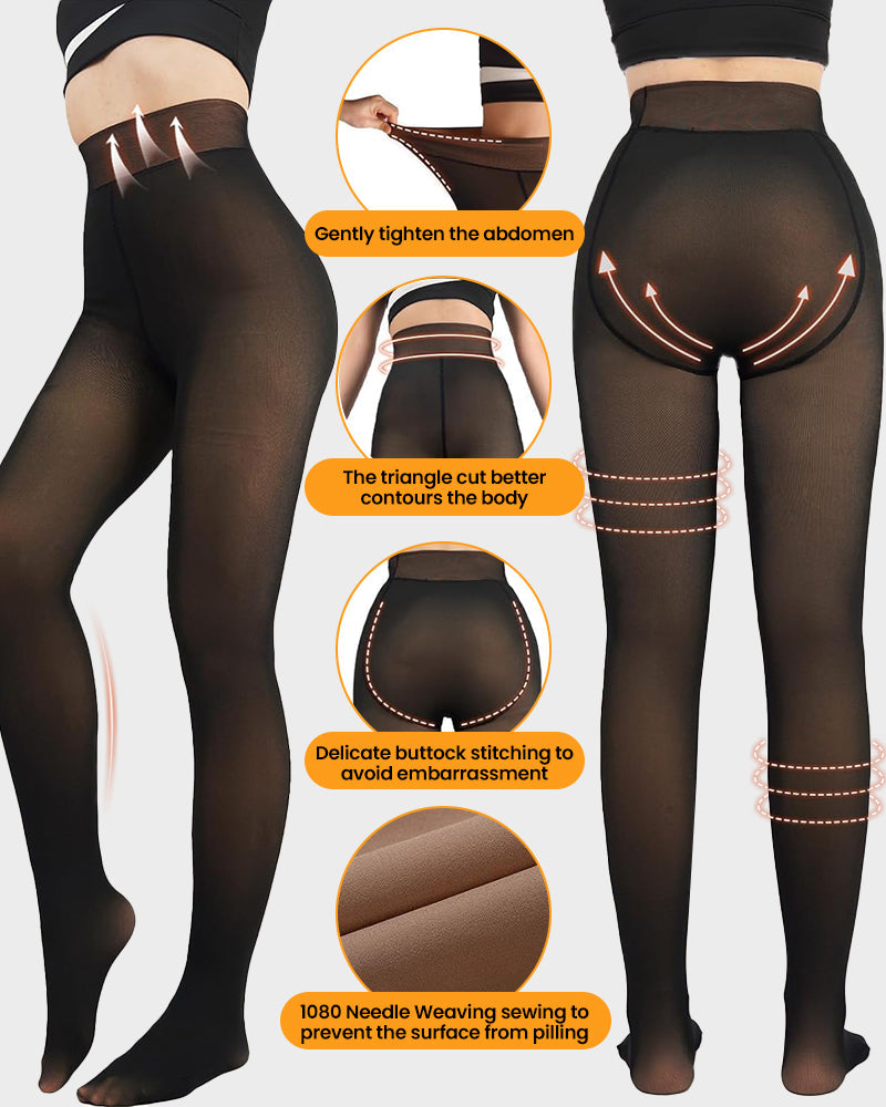 Cozy Magic Fleece Lined Tights ¨C Closed Foot | XS¨C3XL, Plus Size