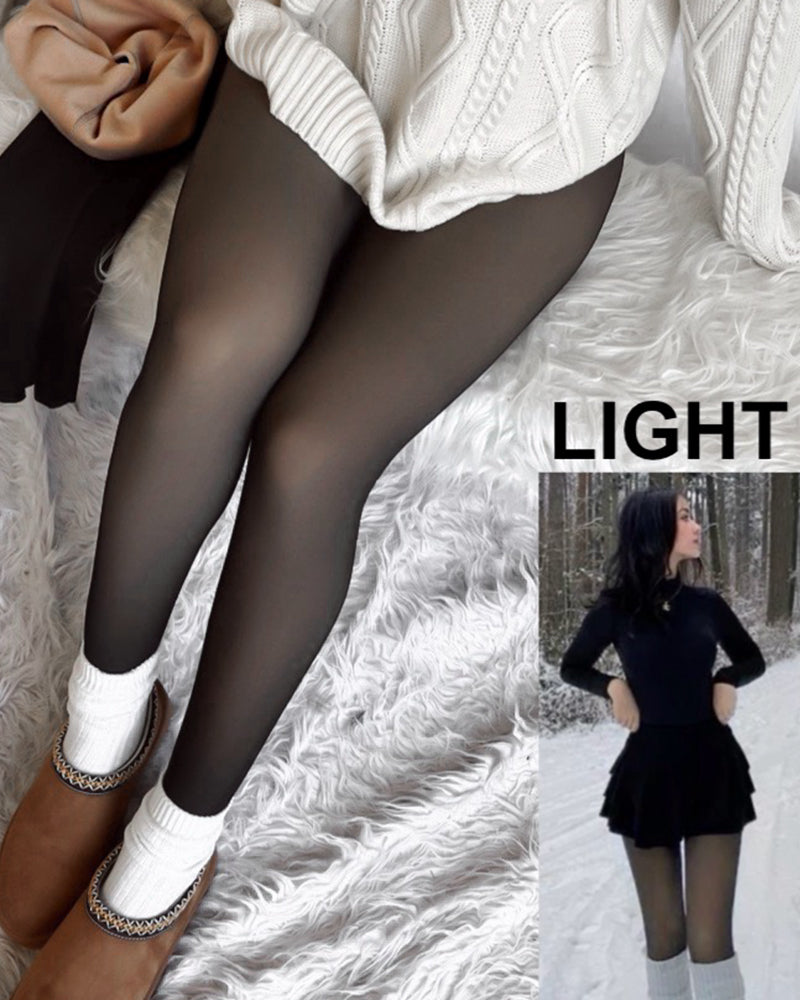 Cozy Magic Fleece Lined Tights ¨C Closed Foot | XS¨C3XL, Plus Size
