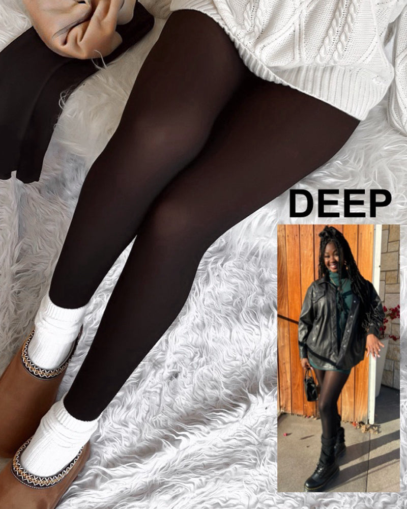 Cozy Magic Fleece Lined Tights ¨C Closed Foot | XS¨C3XL, Plus Size