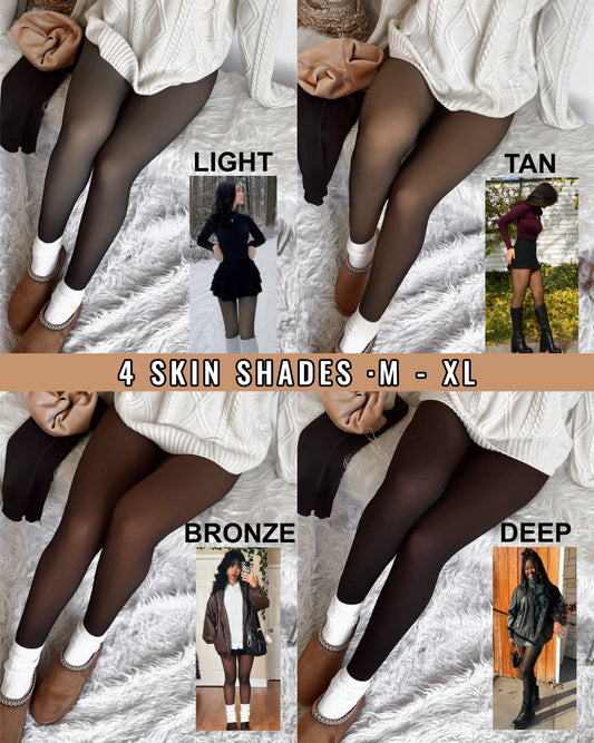 Cozy Magic Fleece Lined Tights ¨C Closed Foot | XS¨C3XL, Plus Size